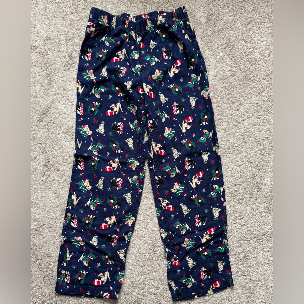 Lands’ End Holiday Dog Print Lounge Pants S